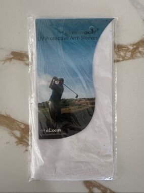 Elixir UV Protective White Arm compression Sleeves OS
